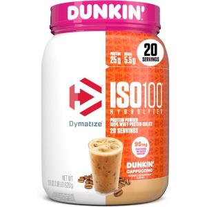 imageDymatize ISO 100 Whey Protein Powder with 25g of Hydrolyzed 100 Whey Isolate Vanilla 5 Pound Package may varyDunkin Cappuccino
