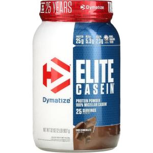 imageDymatize Elite Casein Protein Powder Slow Absorbing with Muscle Building Amino Acids 100 Micellar Casein 25g Protein 54g BCAAs ampamp 23g Leucine Helps Overnight Recovery Rich Chocolate 2 Pound