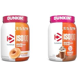 imageDymatize ISO100 Hydrolyzed Protein Powder 100 Whey Isolate Dunkin Glazed Donut Flavor 20 Servings ampamp ISO100 Hydrolyzed Protein Powder in Dunkin Mocha Latte Flavor 100 Whey Isolate ProteinProtein Powder  Powder  Mocha Latte Flavor